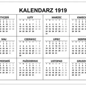 Kalendarz 1919
