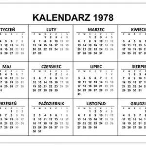 Kalendarz 1978