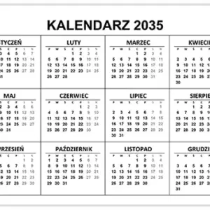 Kalendarz 2035