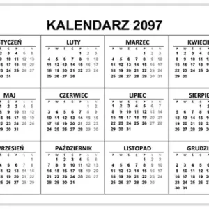 Kalendarz 2097 Kalendarz 2097