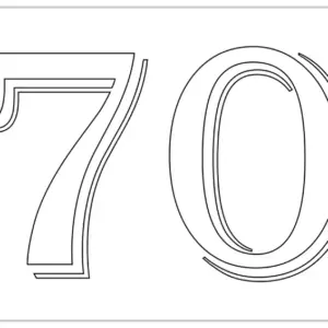 Cyfra 70 do druku A4